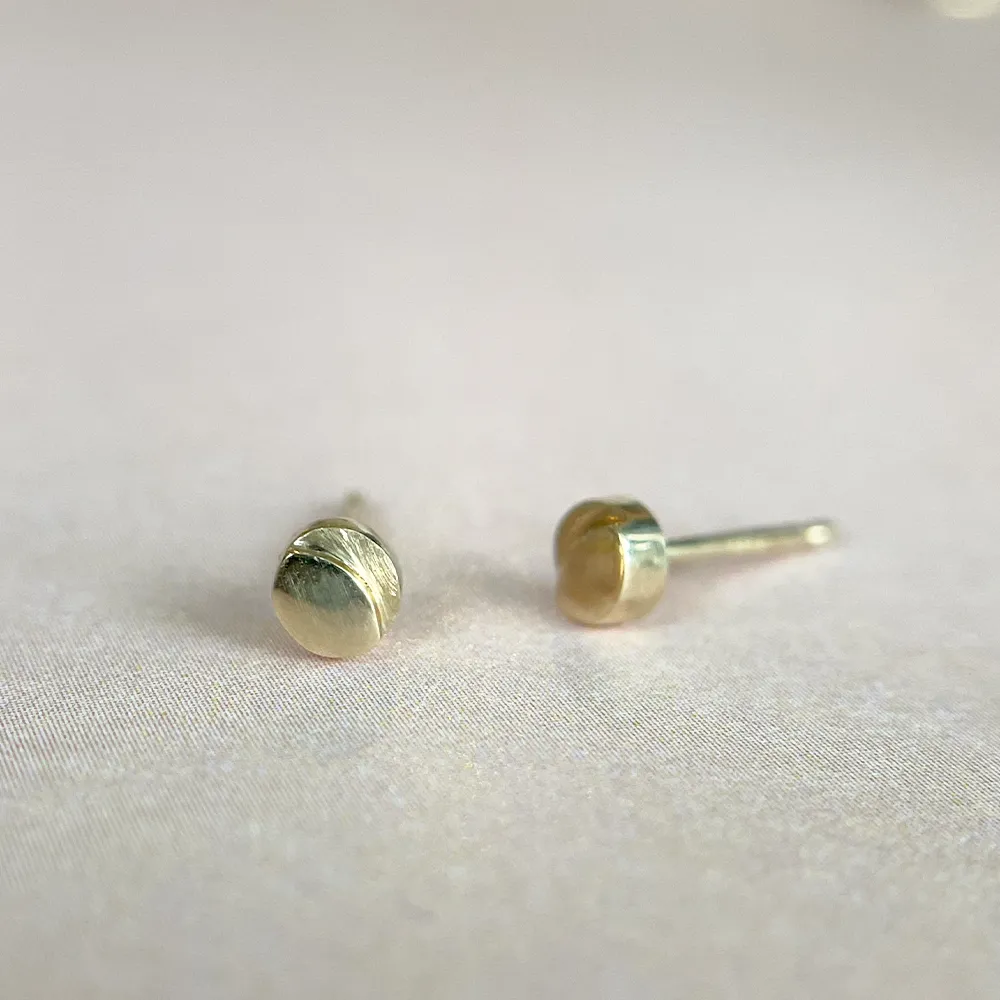 Everyday Moon Phase Studs sold by Marrow Fine