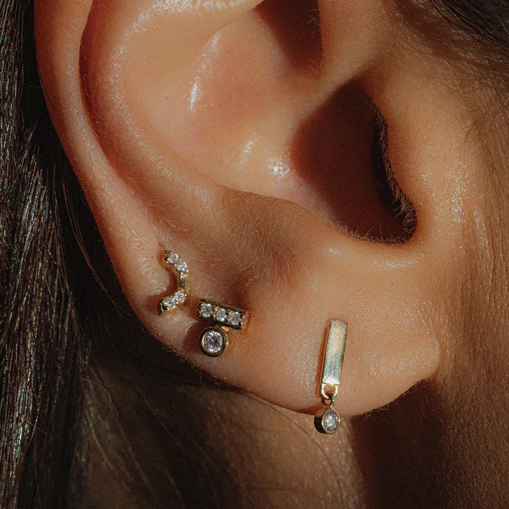 Love U White Diamond Stud sold by Marrow Fine product image thumbnail 2