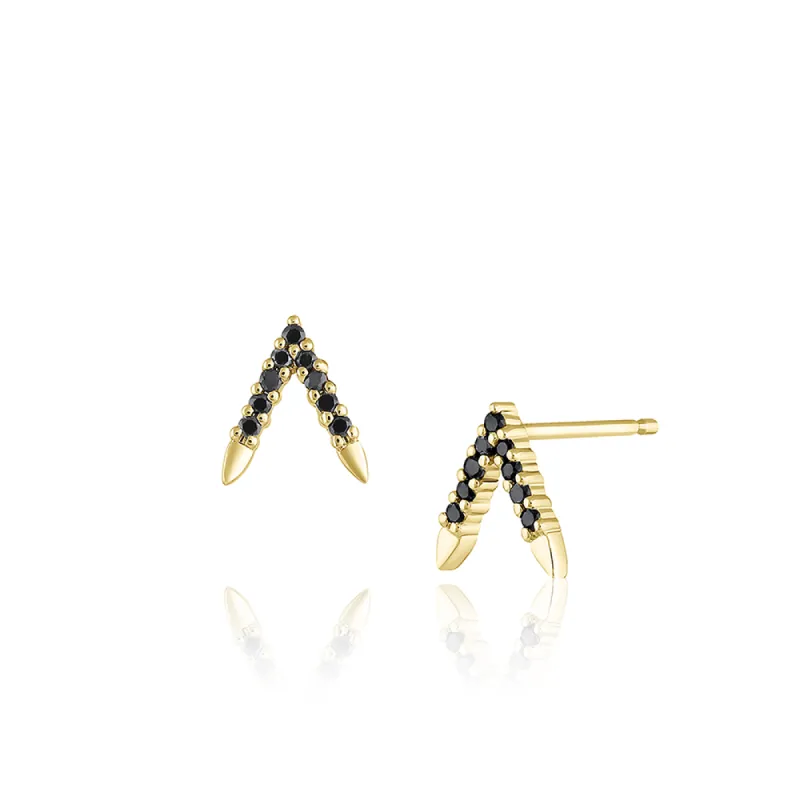 Black Diamond Peak Studs sold by Marrow Fine