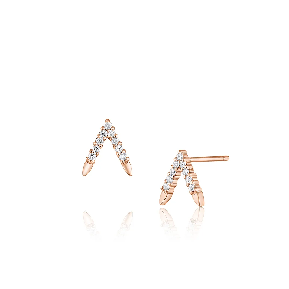 White Diamond Peak Studs sold by Marrow Fine product image thumbnail 3