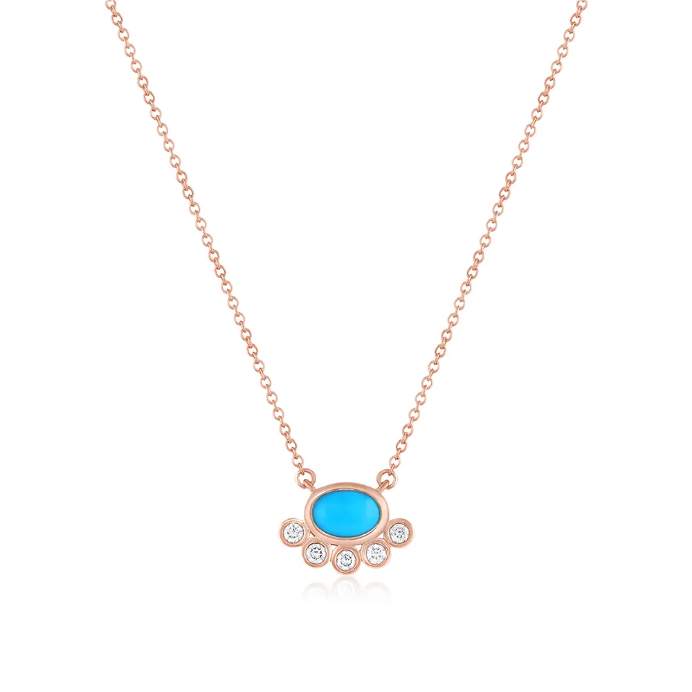 Apollonia Turquoise Bezel Necklace sold by Marrow Fine product image thumbnail 4