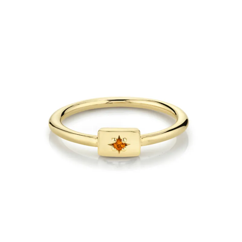 Citrine Plate Stacking Ring - November sold by Marrow Fine