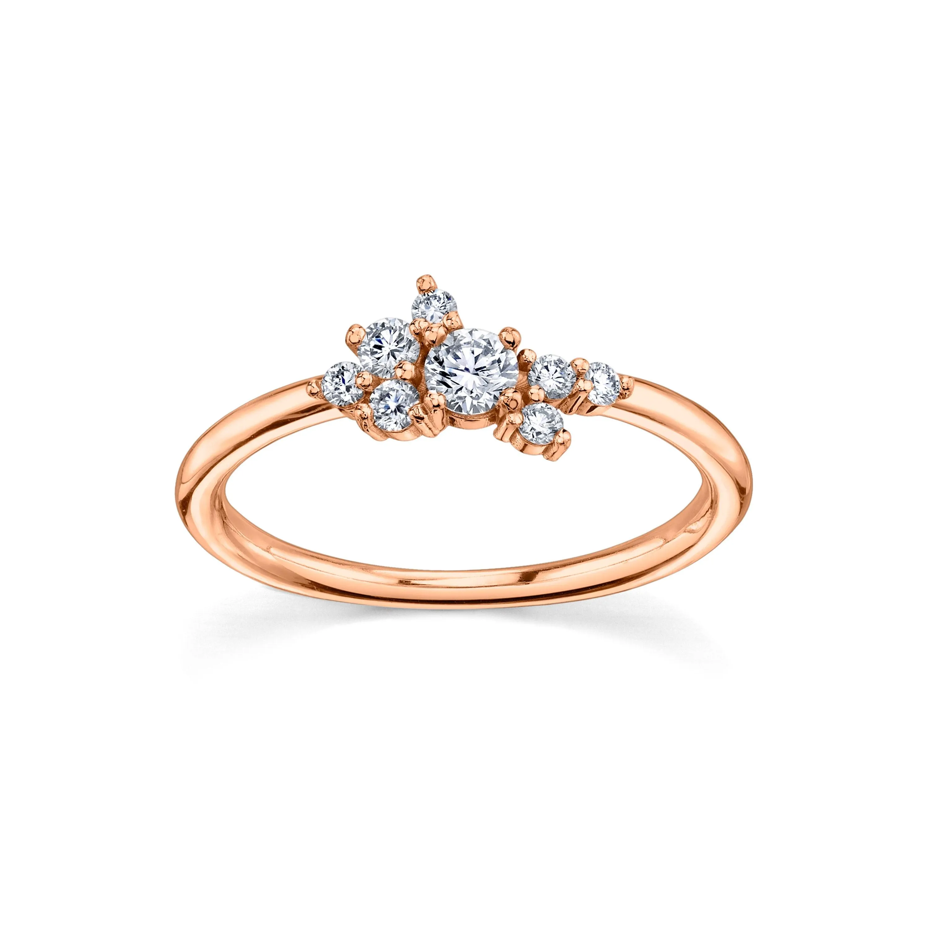 White Diamond Charlotte Mini Cluster Ring sold by Marrow Fine product image thumbnail 3