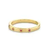 Ruby Star Set Stacking Ring - July sold by Marrow Fine
