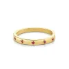 Ruby Star Set Stacking Ring - July sold by Marrow Fine
