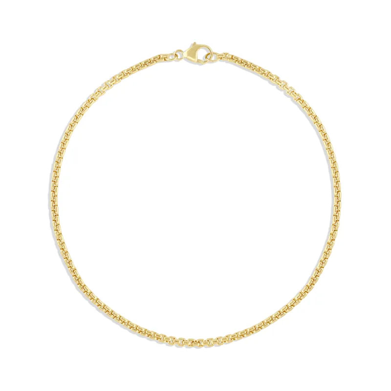 Dainty Box Chain Bracelet sold by Marrow Fine