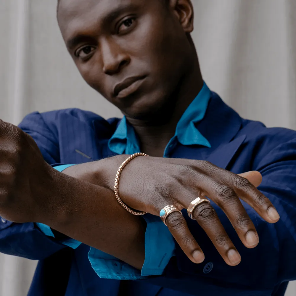 Unisex Box Chain Bracelet sold by Marrow Fine product image thumbnail 2