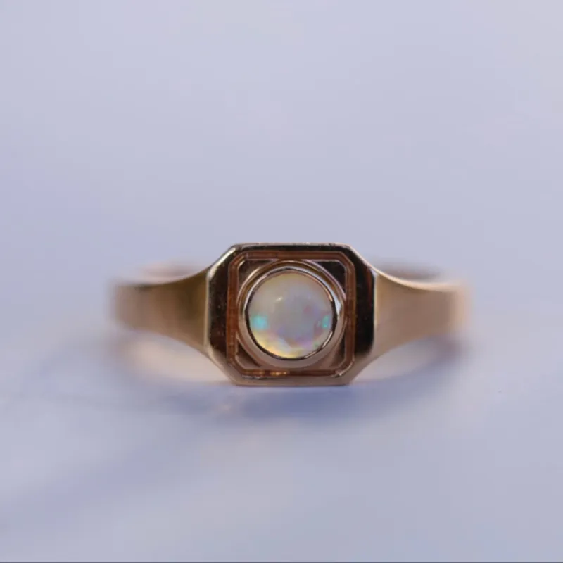 Moonstone Boyfriend Signet Ring sold by Marrow Fine