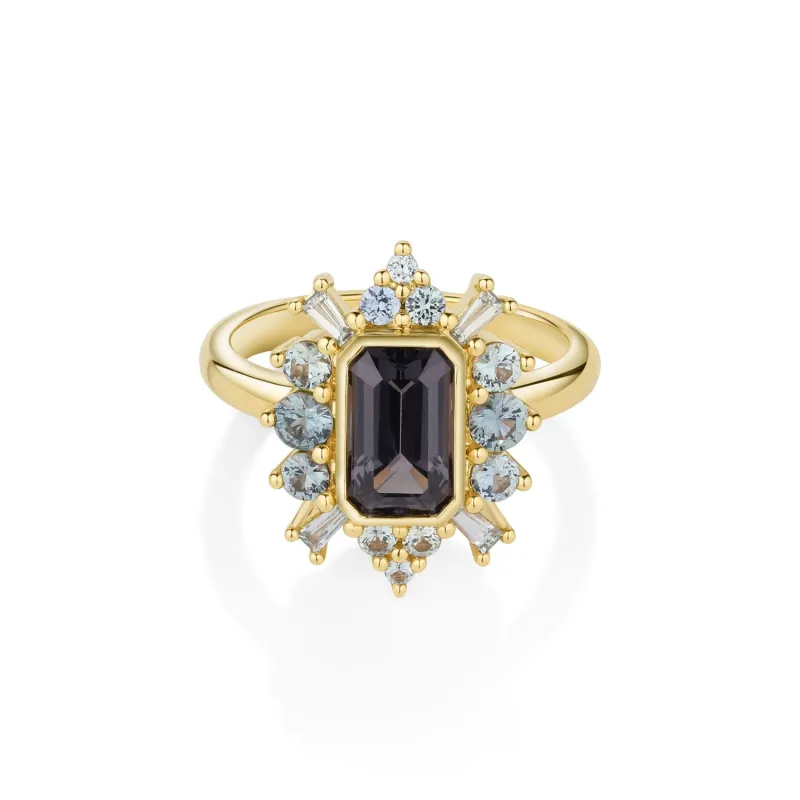 2.04ct Spinel and Sapphire Ballerina Ring sold by Marrow Fine