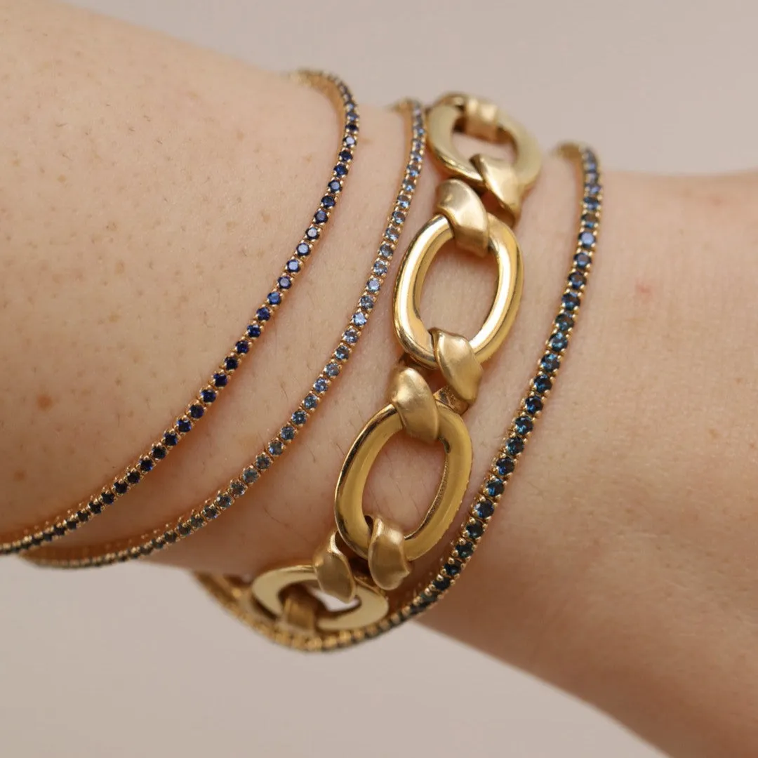 1.58tcw Dark Blue Sapphire Tennis Bracelet sold by Marrow Fine product image thumbnail 2