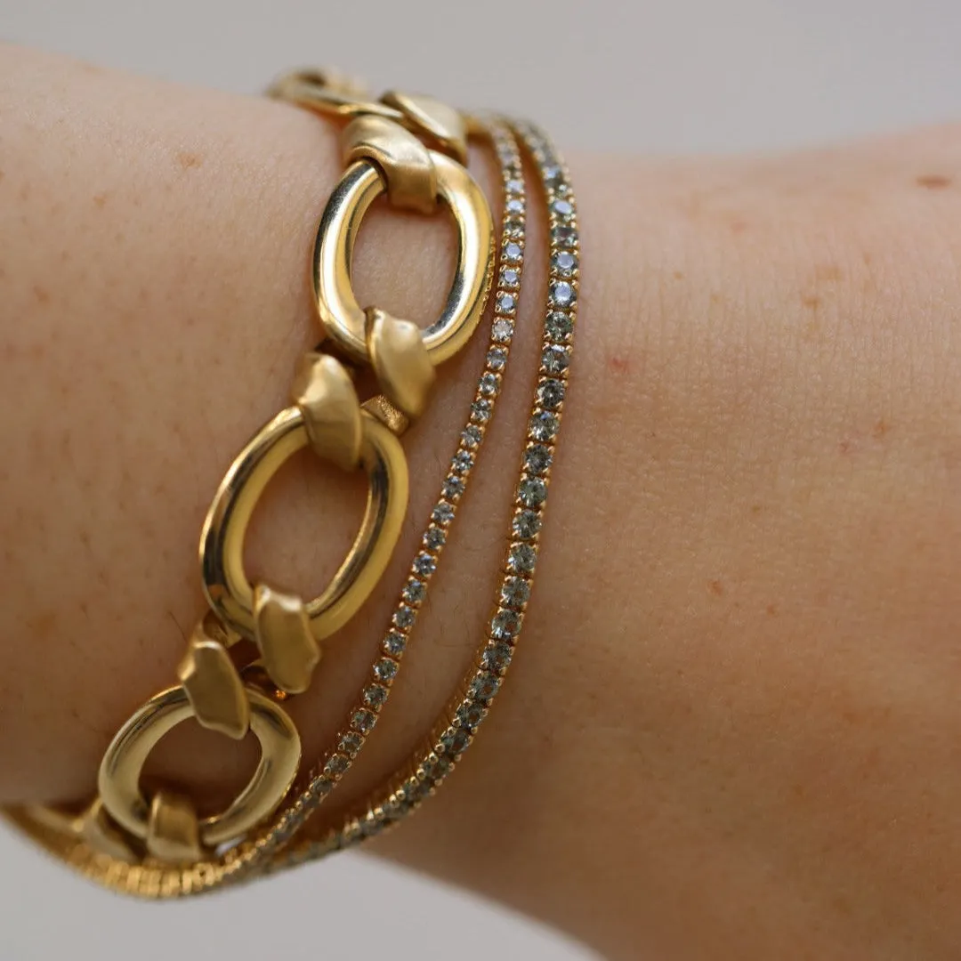 2.90tcw Seafoam Sapphire Tennis Bracelet sold by Marrow Fine product image thumbnail 2