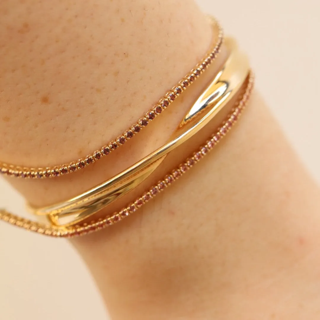 1.57tcw Persimmon Sapphire Tennis Bracelet sold by Marrow Fine product image thumbnail 2