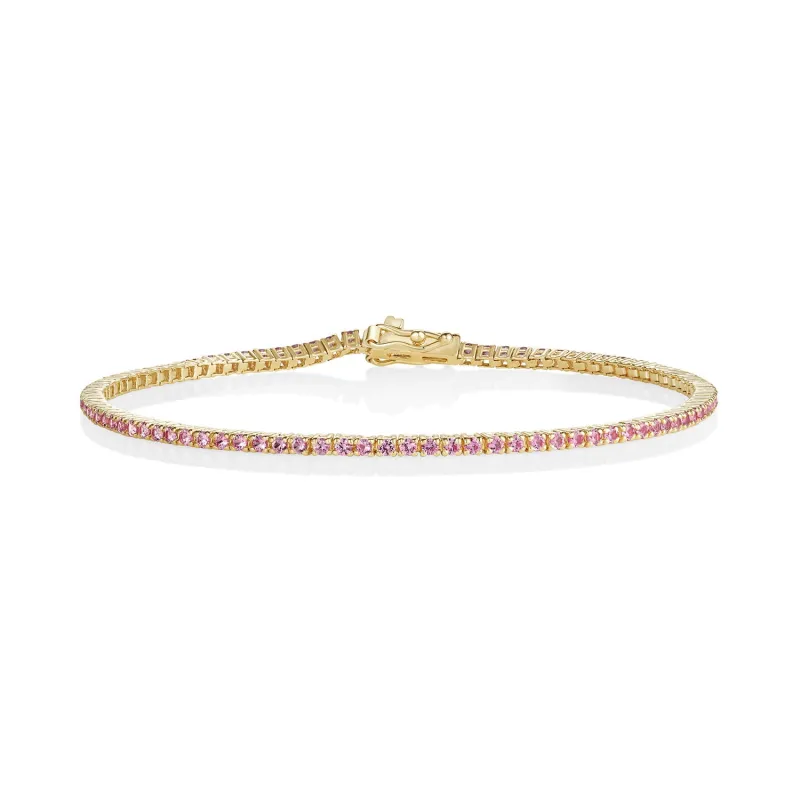 1.56tcw Rose Sapphire Tennis Bracelet sold by Marrow Fine