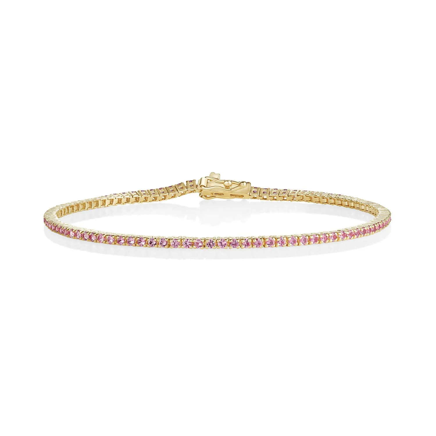 1.56tcw Rose Sapphire Tennis Bracelet sold by Marrow Fine