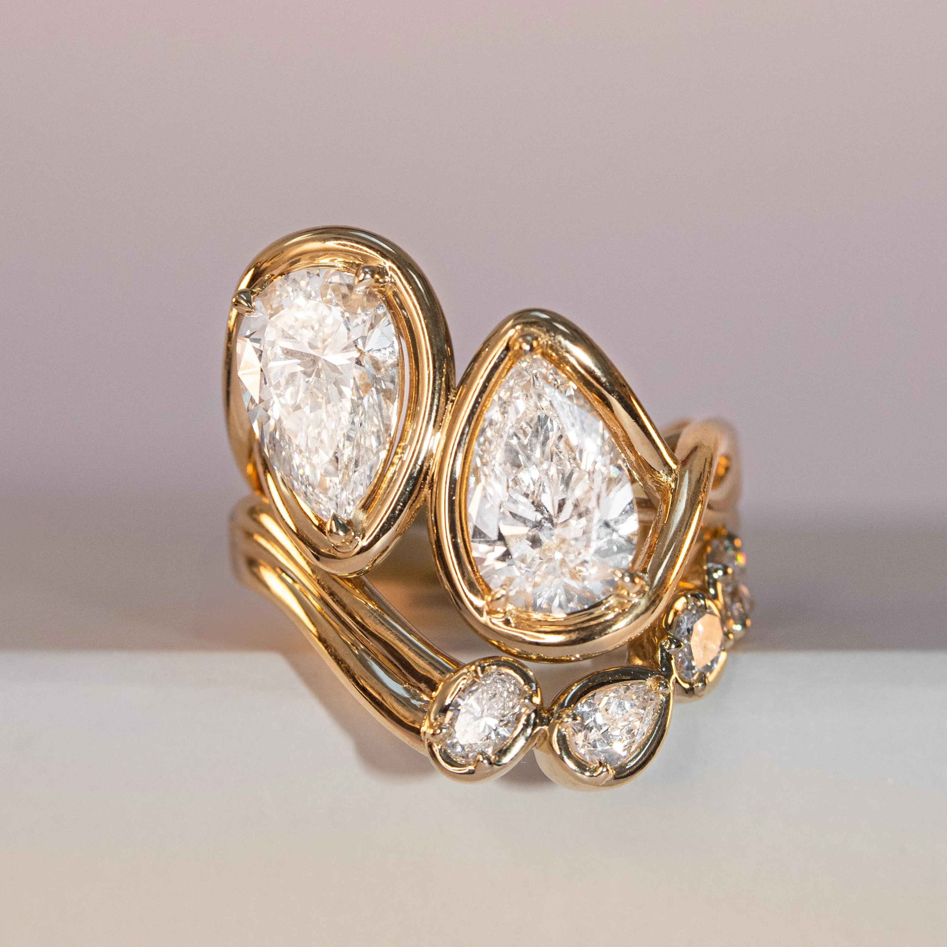 4.17ctw Lab Diamond Joanie Bypass Ring sold by Marrow Fine product image thumbnail 2