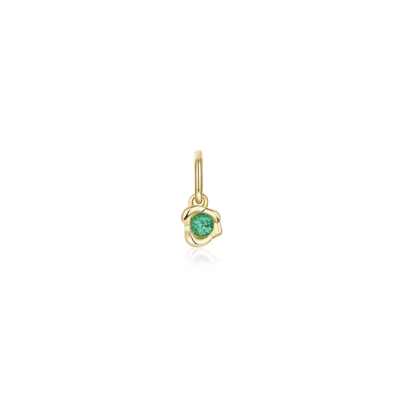 Abstract Bezel Birthstone Charm made by Marrow Fine