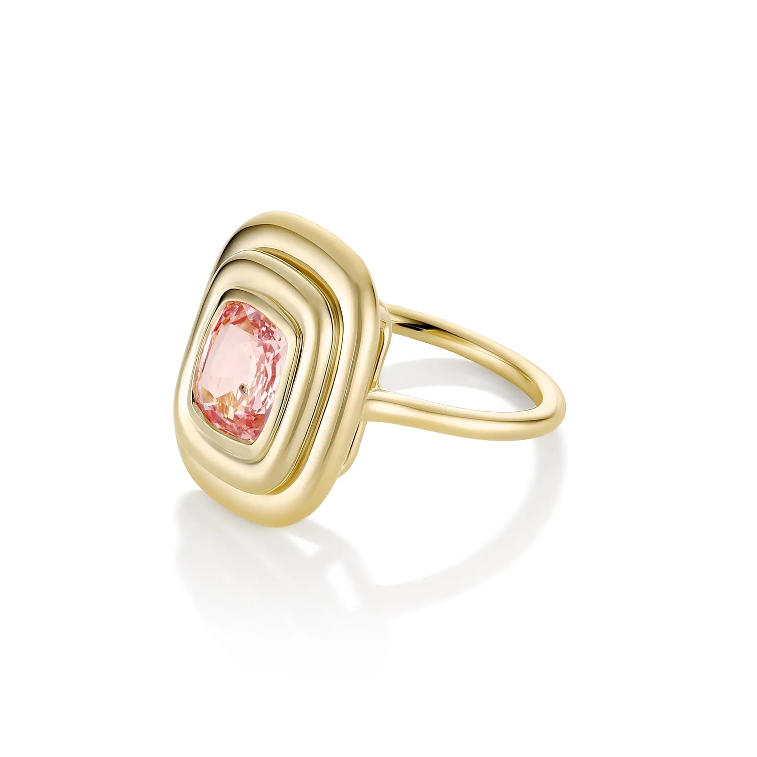 2.16ct Padparadscha In-Orbit Ring sold by Marrow Fine product image thumbnail 3