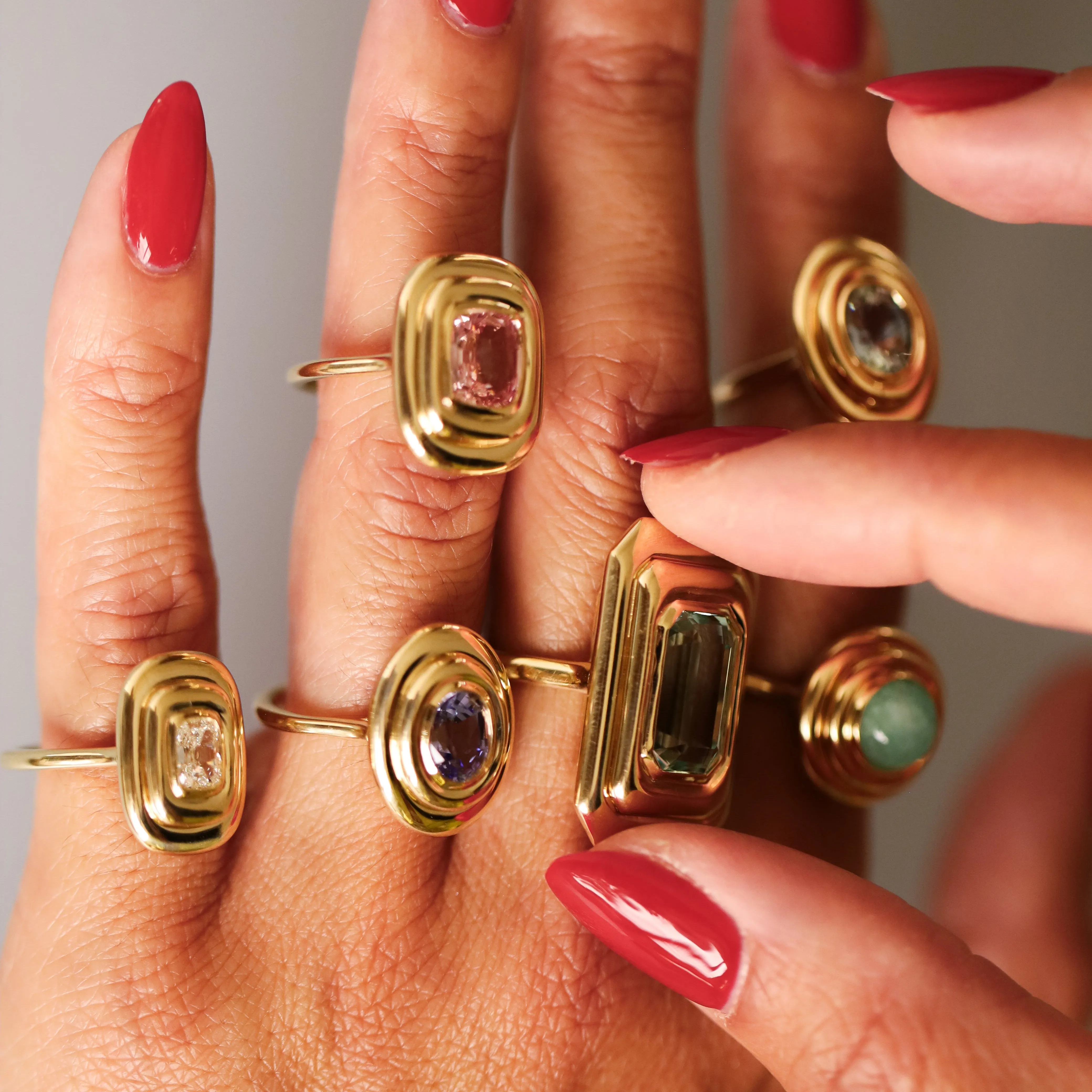 6.97ct Aquamarine In-Orbit Ring sold by Marrow Fine product image thumbnail 4