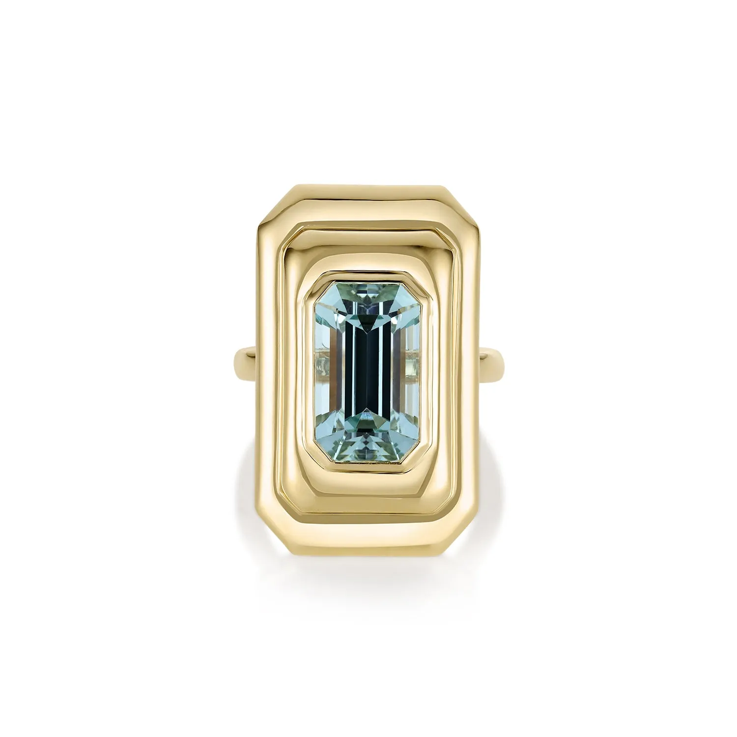 6.97ct Aquamarine In-Orbit Ring sold by Marrow Fine