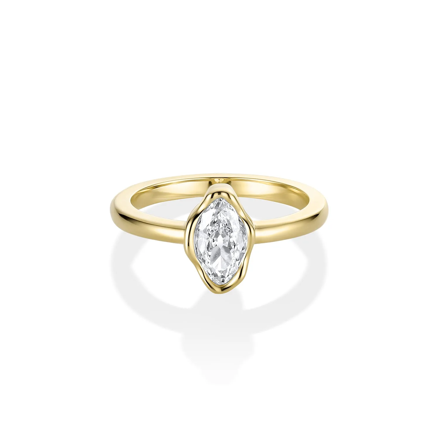 0.57ct Marquise Diamond Abstract Bezel Ring sold by Marrow Fine