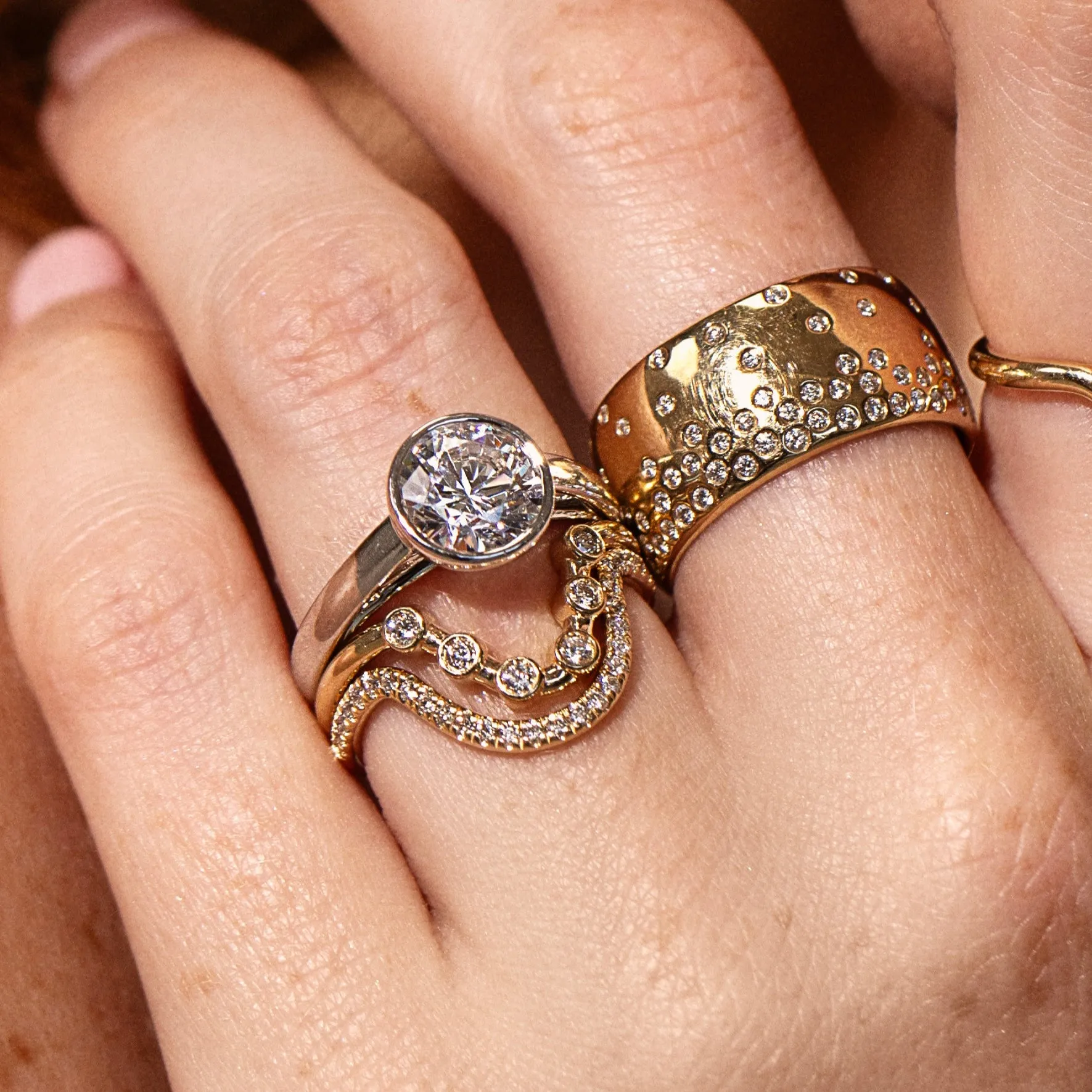 The Tessa Bezel Round Solitaire Engagement Ring sold by Marrow Fine product image thumbnail 2