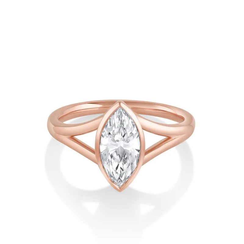The Colette Marquise Split Shank Engagement Ring sold by Marrow Fine