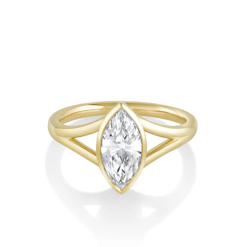The Colette Marquise Split Shank Engagement Ring sold by Marrow Fine