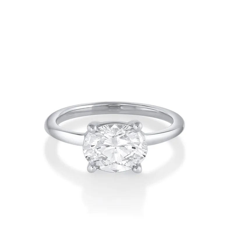 The Hazel Oval Solitaire Engagement Ring sold by Marrow Fine