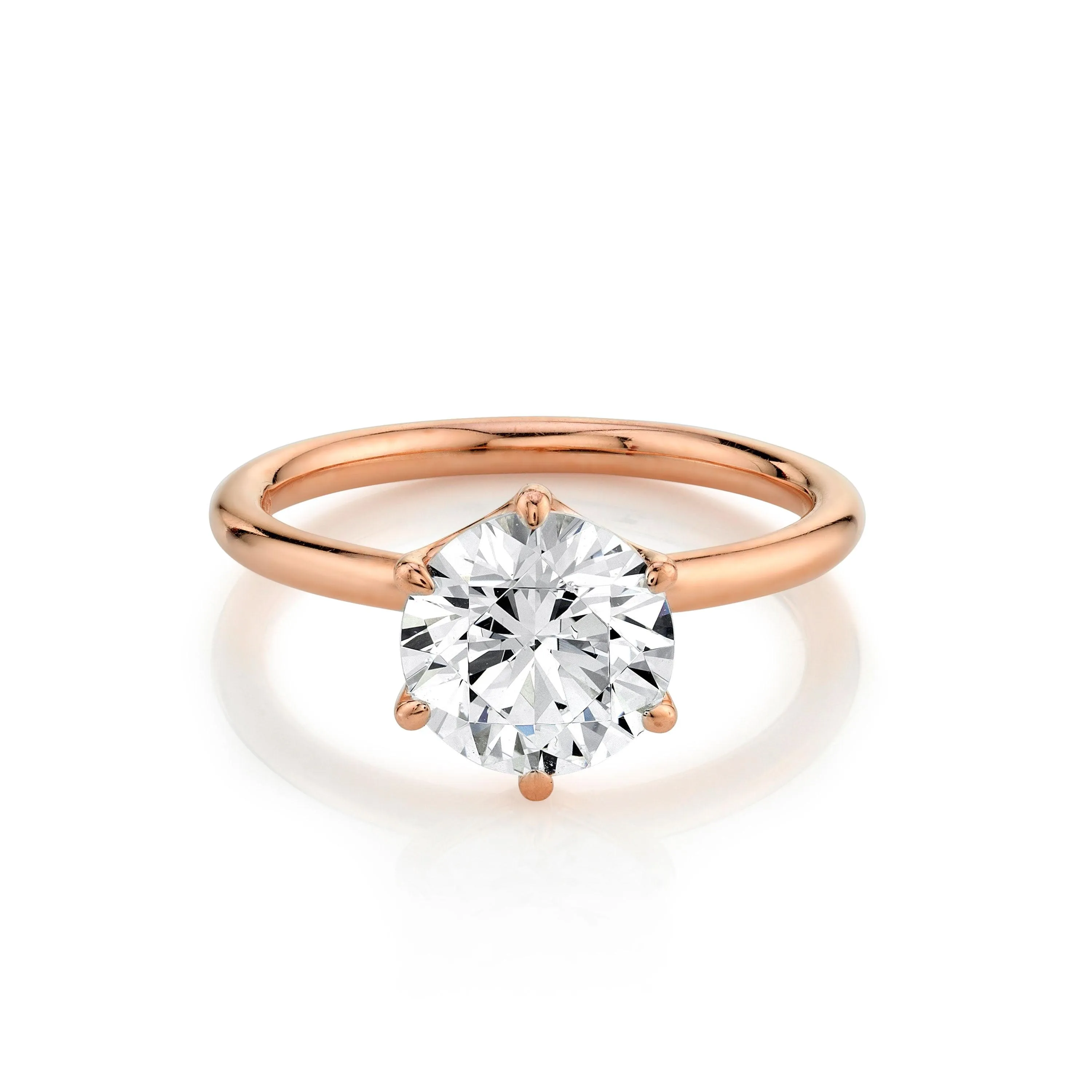 The Camille Round Brilliant Solitaire Engagement Ring sold by Marrow Fine