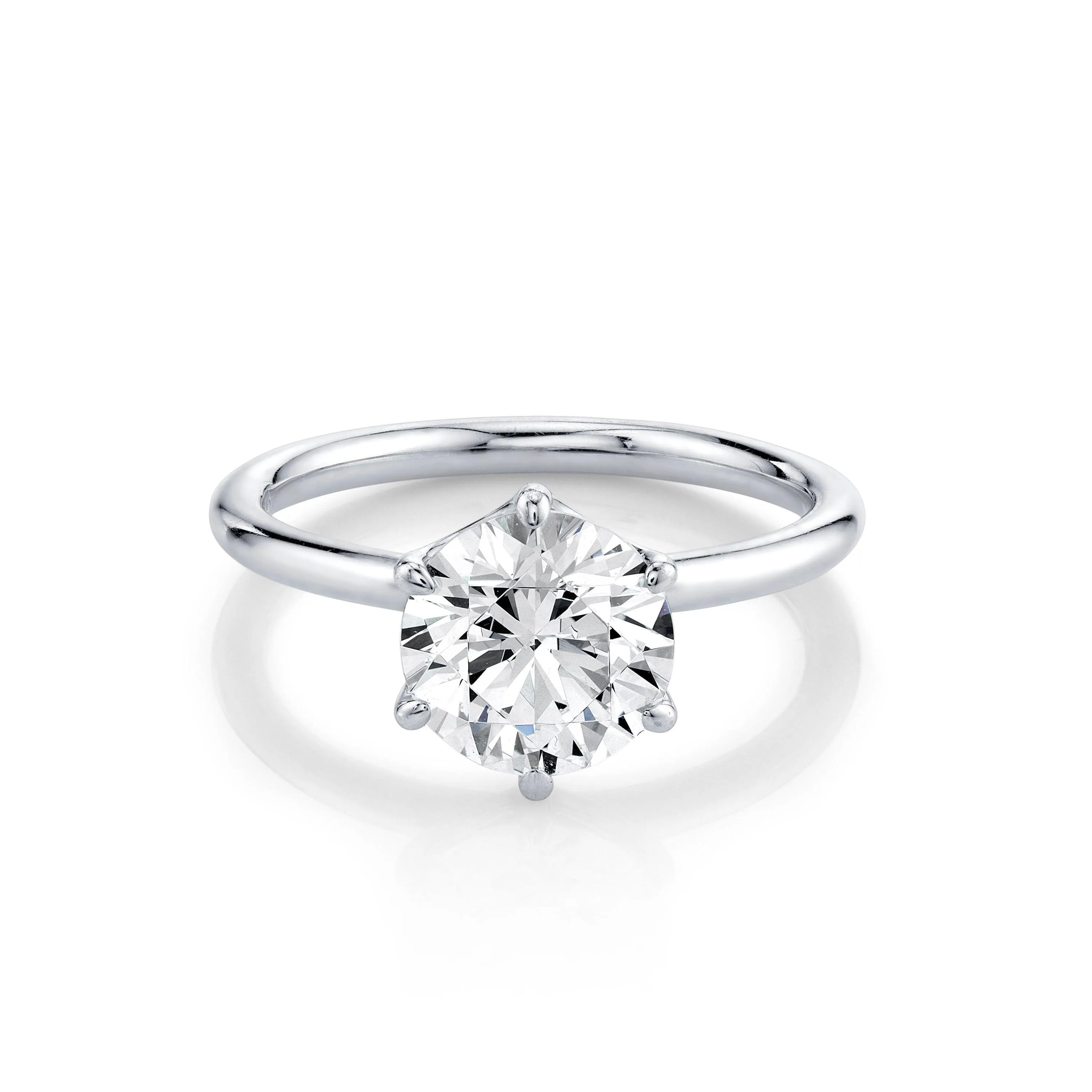 The Camille Round Brilliant Solitaire Engagement Ring sold by Marrow Fine