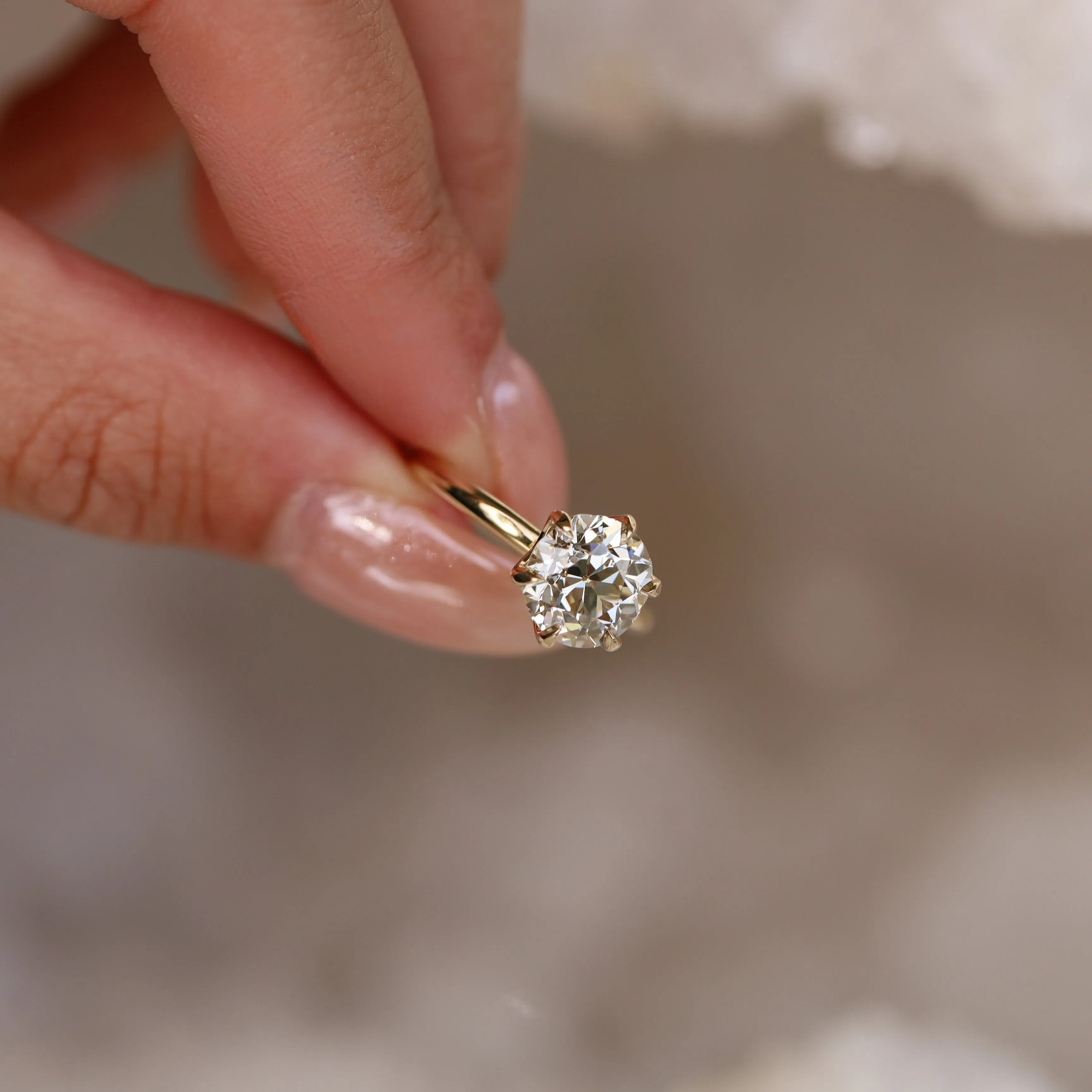 The Camille Round Brilliant Solitaire Engagement Ring sold by Marrow Fine product image thumbnail 4