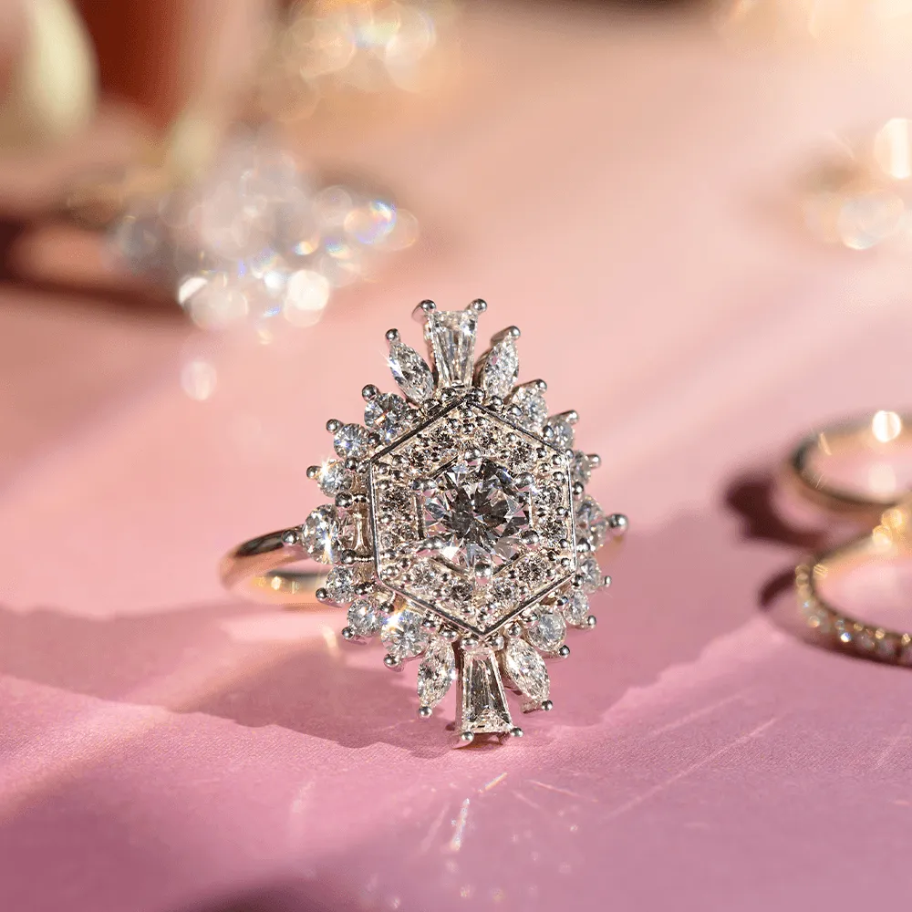 .70ct Two Tone White Diamond Stella Engagement Ring sold by Marrow Fine product image thumbnail 5