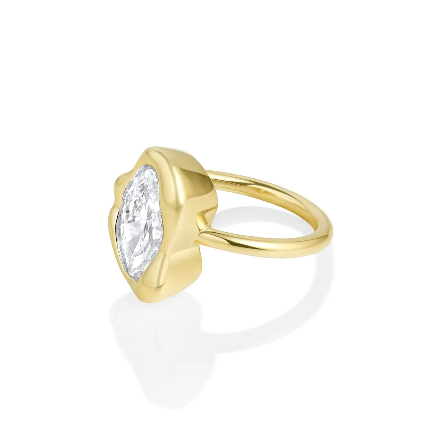 2.50ct Diamond Moval Abstract Bezel Ring sold by Marrow Fine product image thumbnail 3