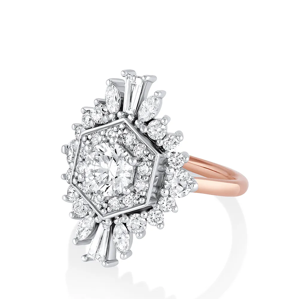 .70ct Two Tone White Diamond Stella Engagement Ring sold by Marrow Fine product image thumbnail 2