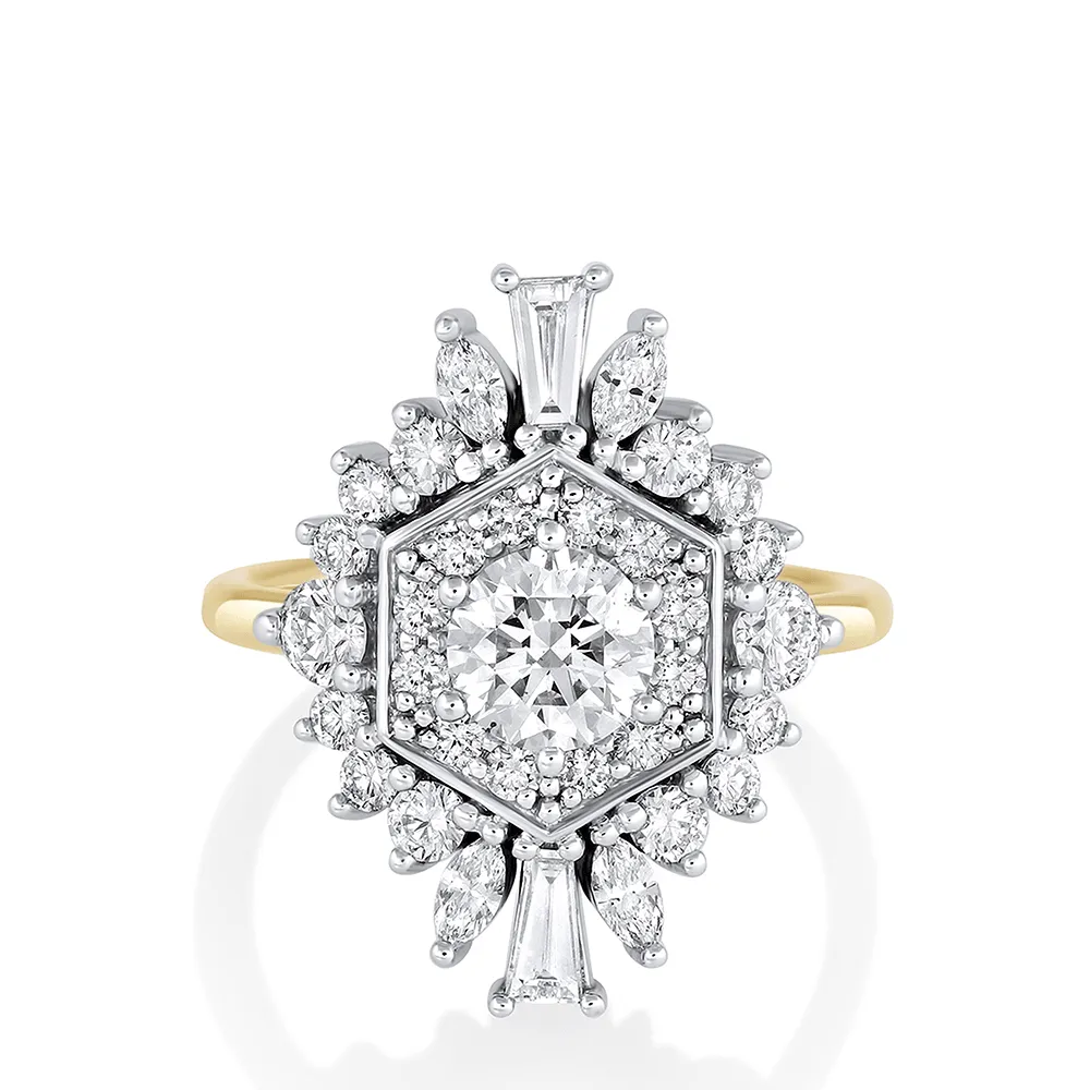 .70ct Two Tone White Diamond Stella Engagement Ring sold by Marrow Fine product image thumbnail 3