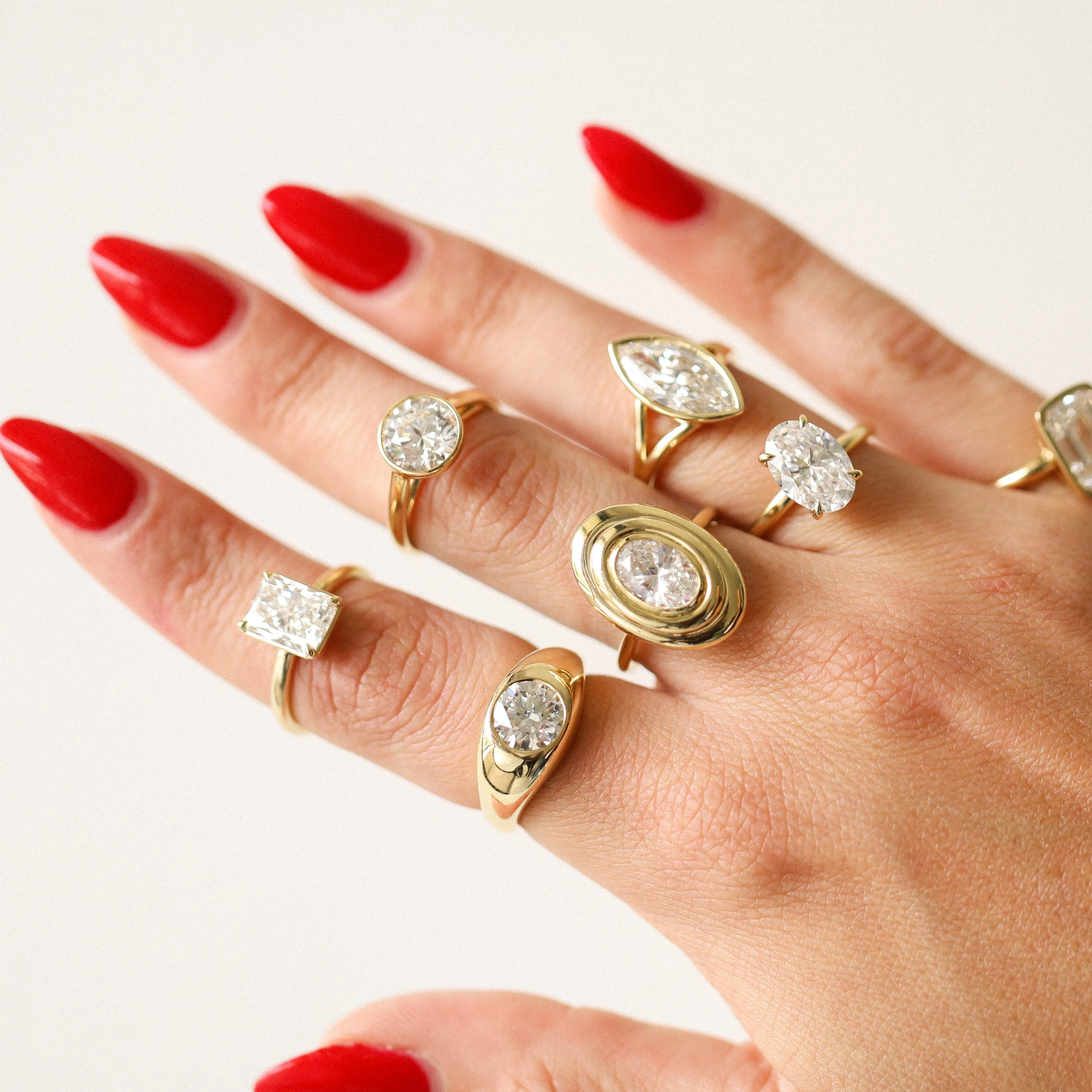 The In-Orbit Oval Engagement Ring sold by Marrow Fine product image thumbnail 4