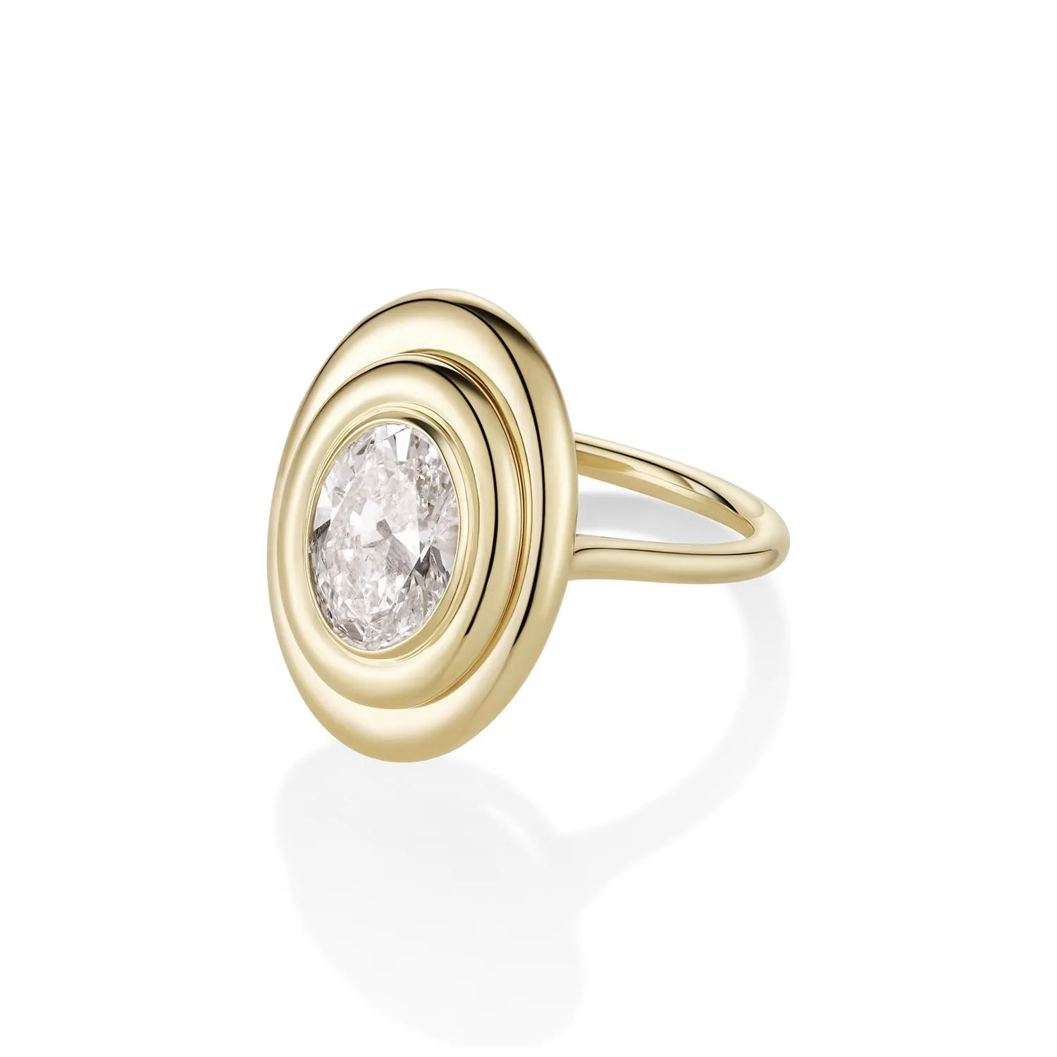 The In-Orbit Oval Engagement Ring sold by Marrow Fine product image thumbnail 3