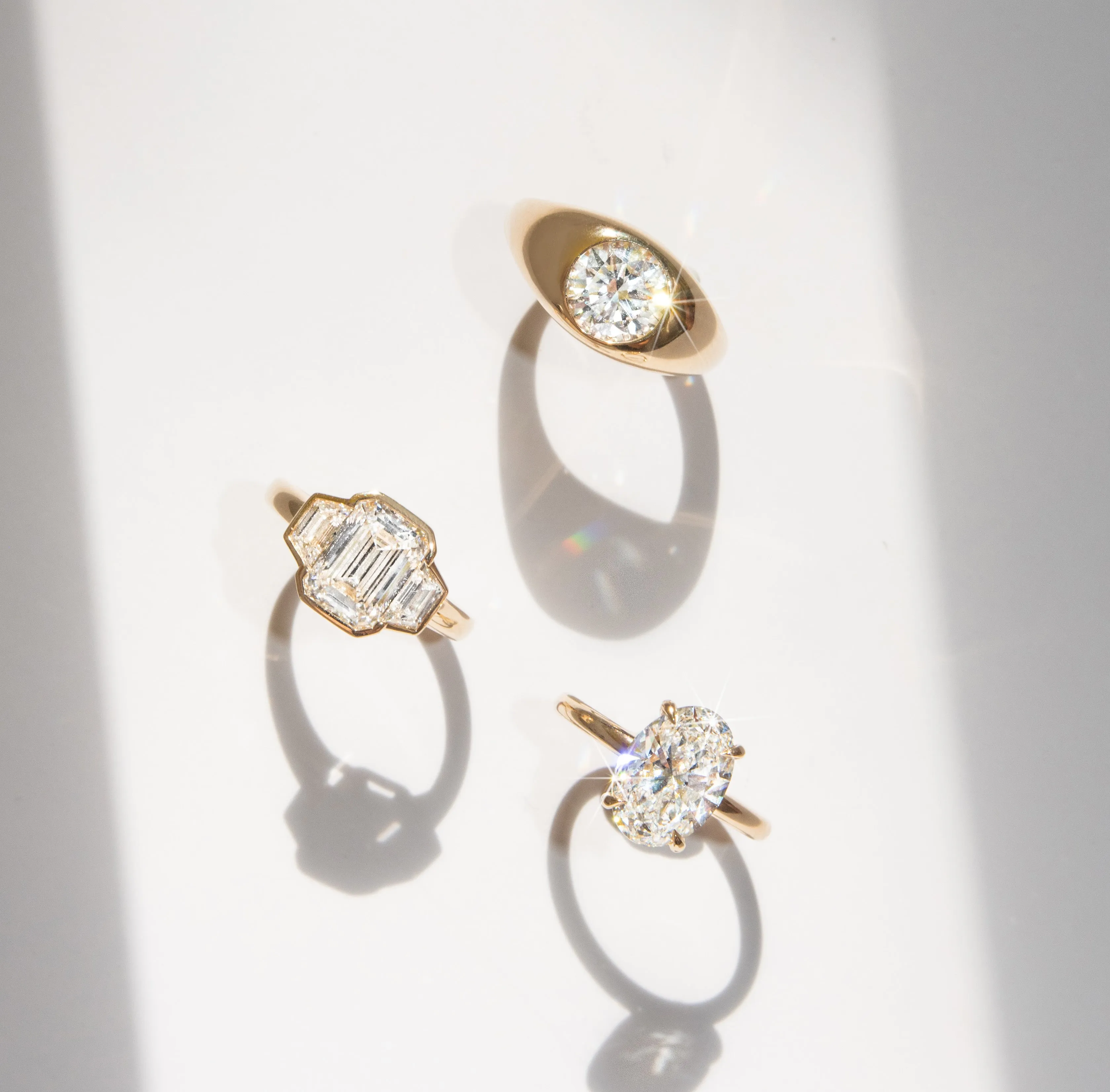 The Leonie Three Stone Engagement Ring sold by Marrow Fine product image thumbnail 5