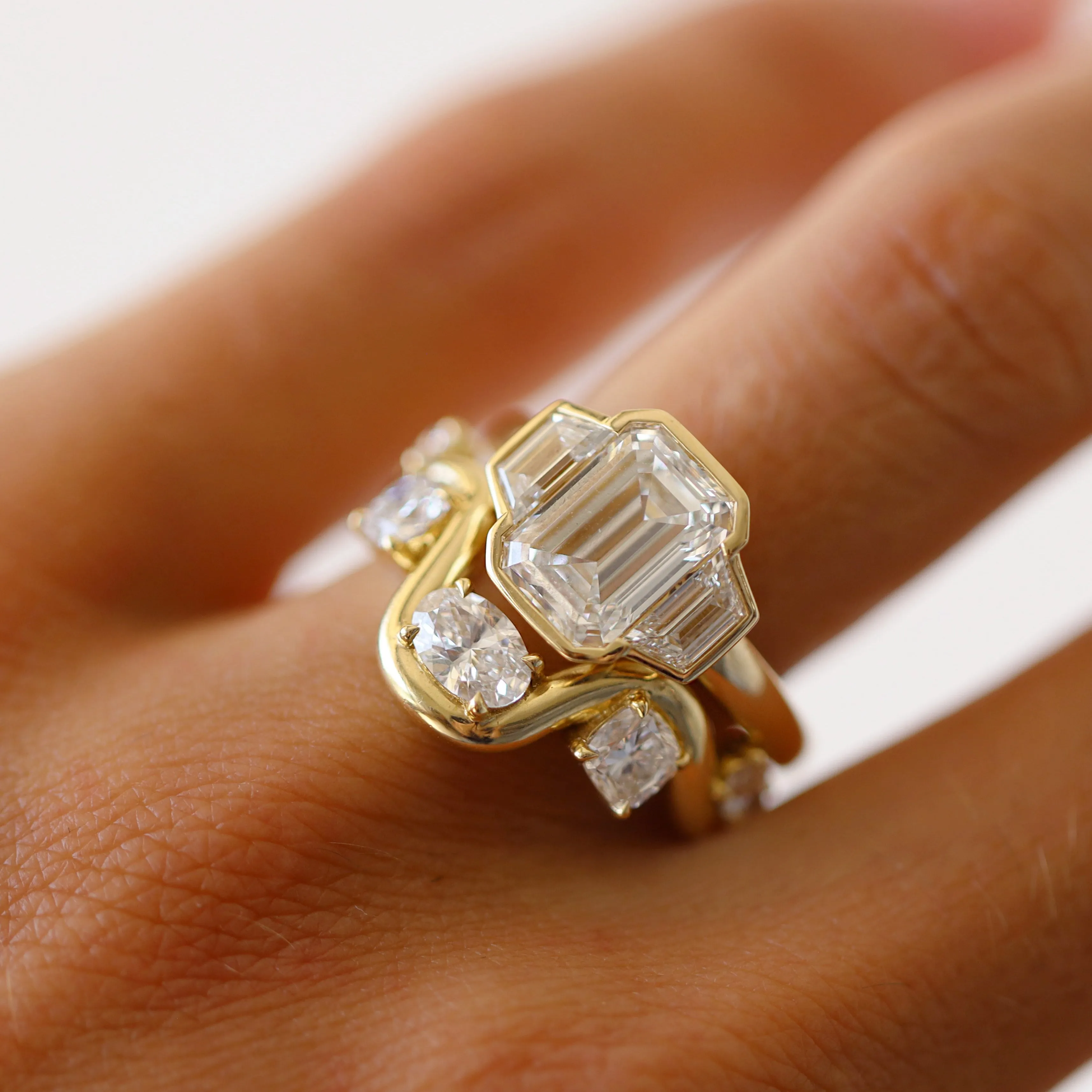 The Leonie Three Stone Engagement Ring sold by Marrow Fine product image thumbnail 4