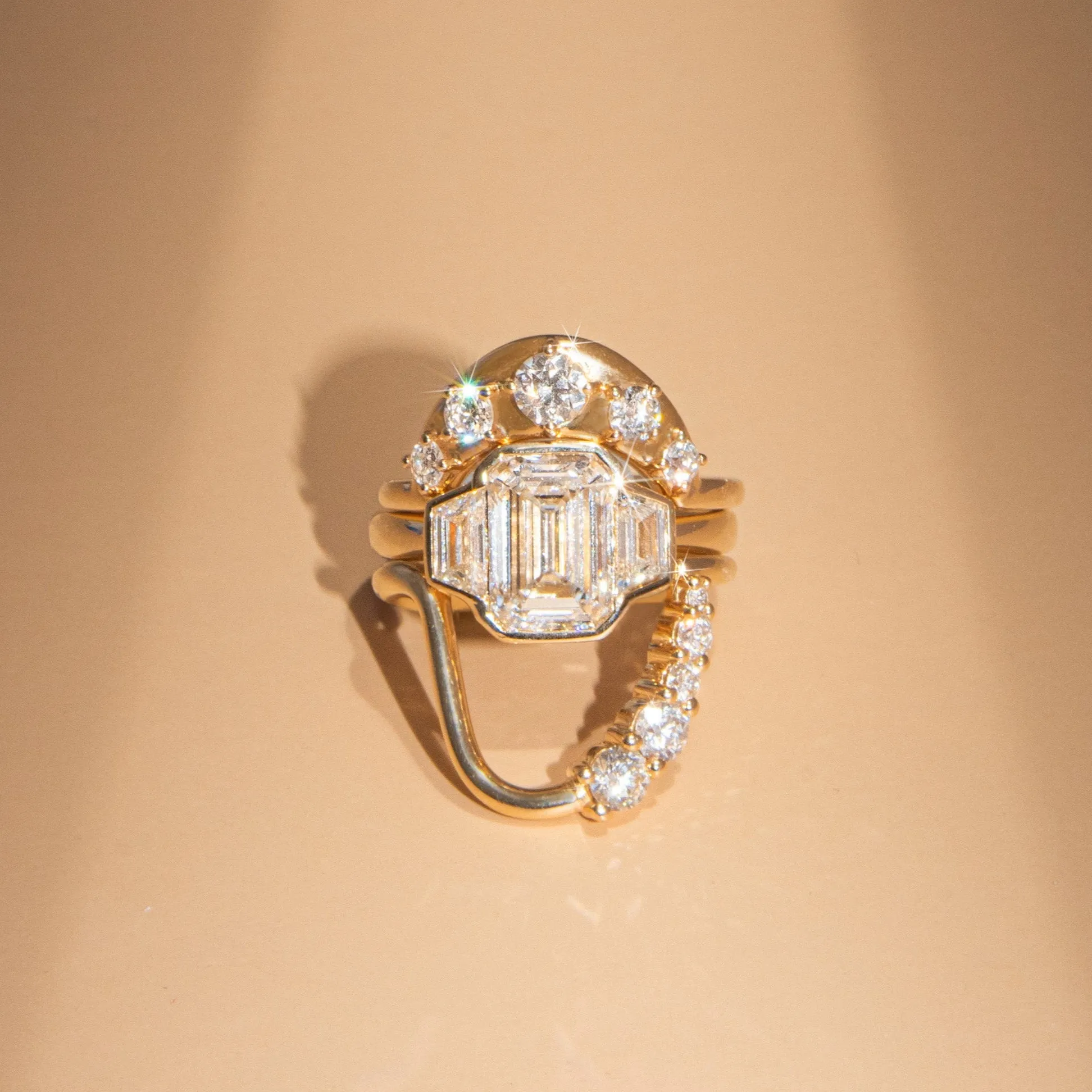 The Leonie Three Stone Engagement Ring sold by Marrow Fine product image thumbnail 2