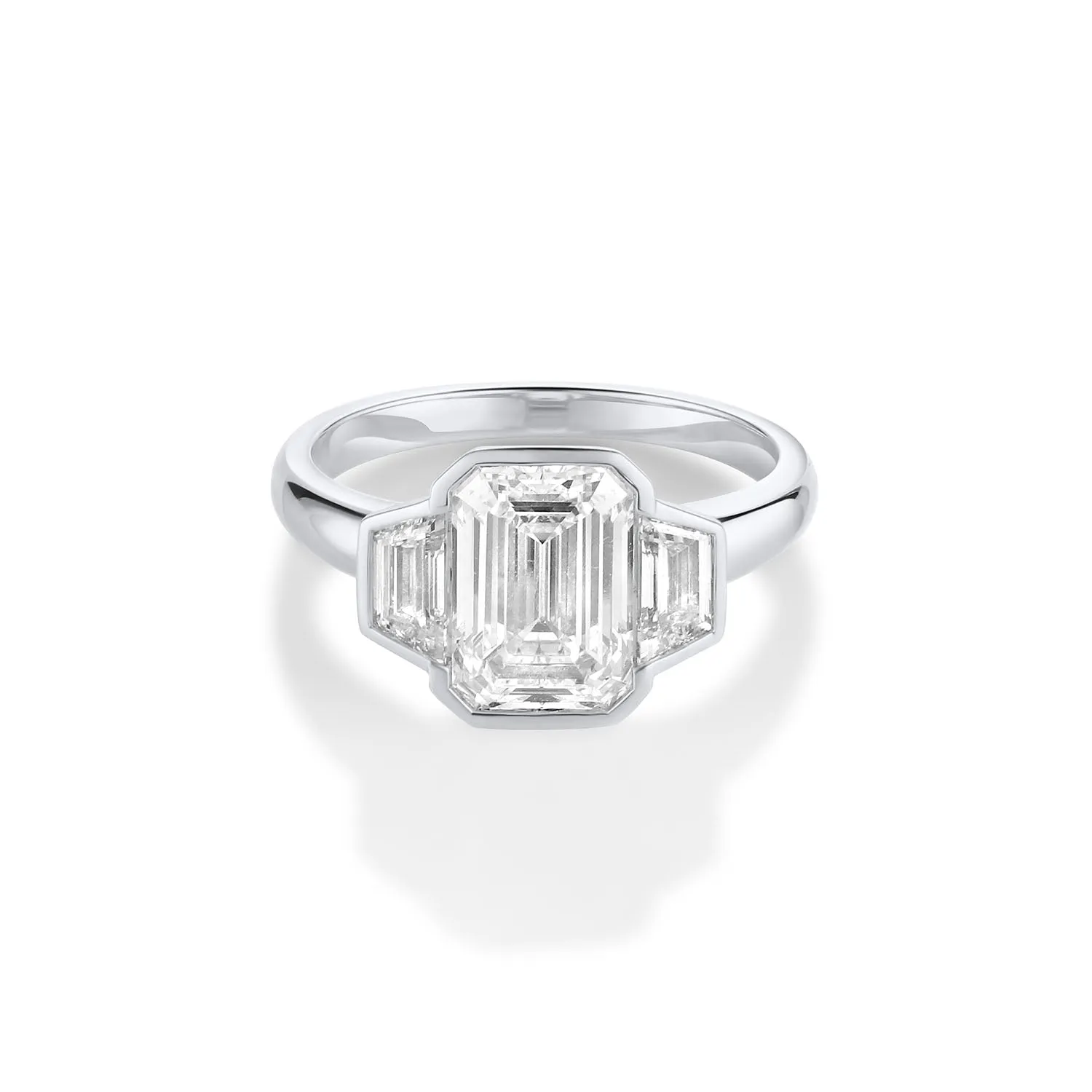 The Leonie Three Stone Engagement Ring sold by Marrow Fine