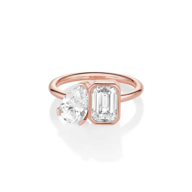 The Inez Toi et Moi Engagement Ring sold by Marrow Fine