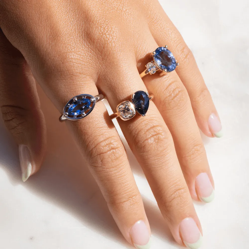 1.74ct Marquise Sapphire Georgia Ring sold by Marrow Fine product image thumbnail 5