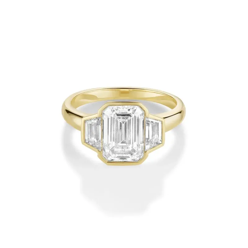 2.51ct Lab-Created Diamond Leonie Three Stone Engagement Ring sold by Marrow Fine