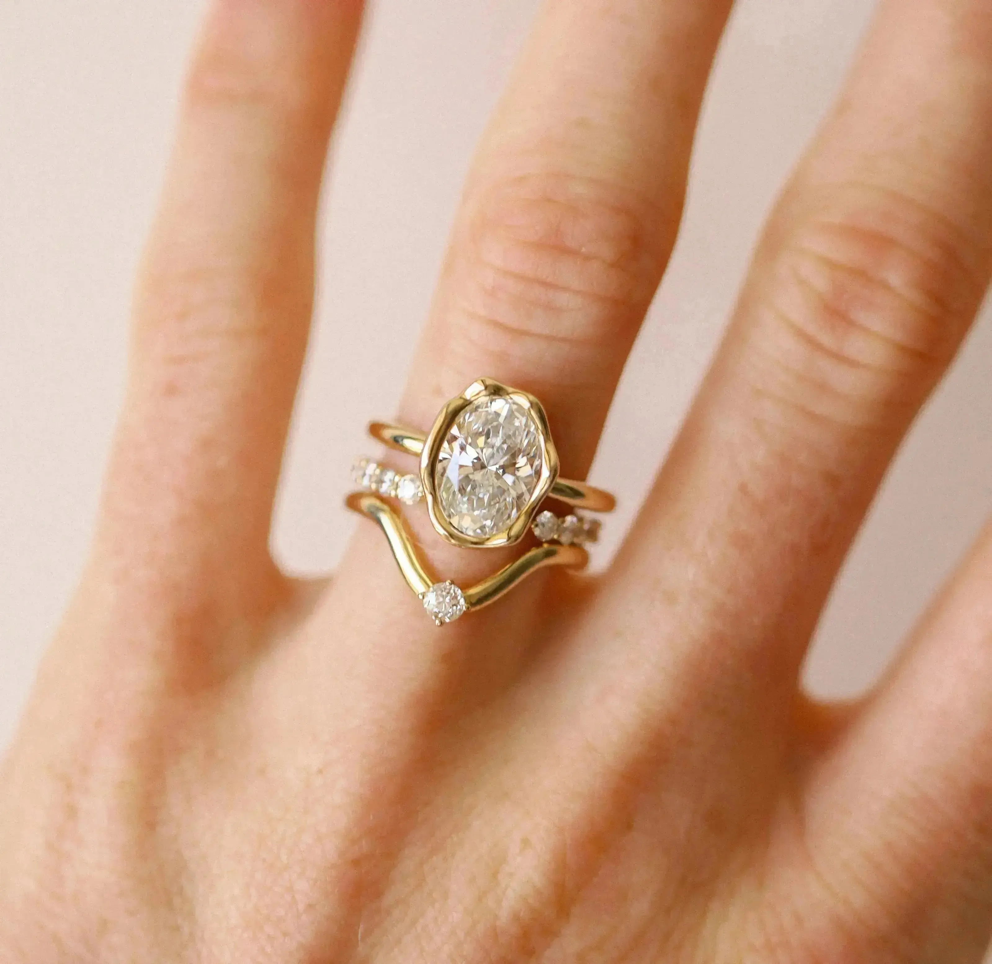 2.59ct Lab-Created Diamond Abstract Bezel Ring sold by Marrow Fine product image thumbnail 2