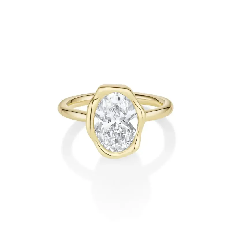 2.5ct Lab-Created Diamond Abstract Bezel Ring sold by Marrow Fine