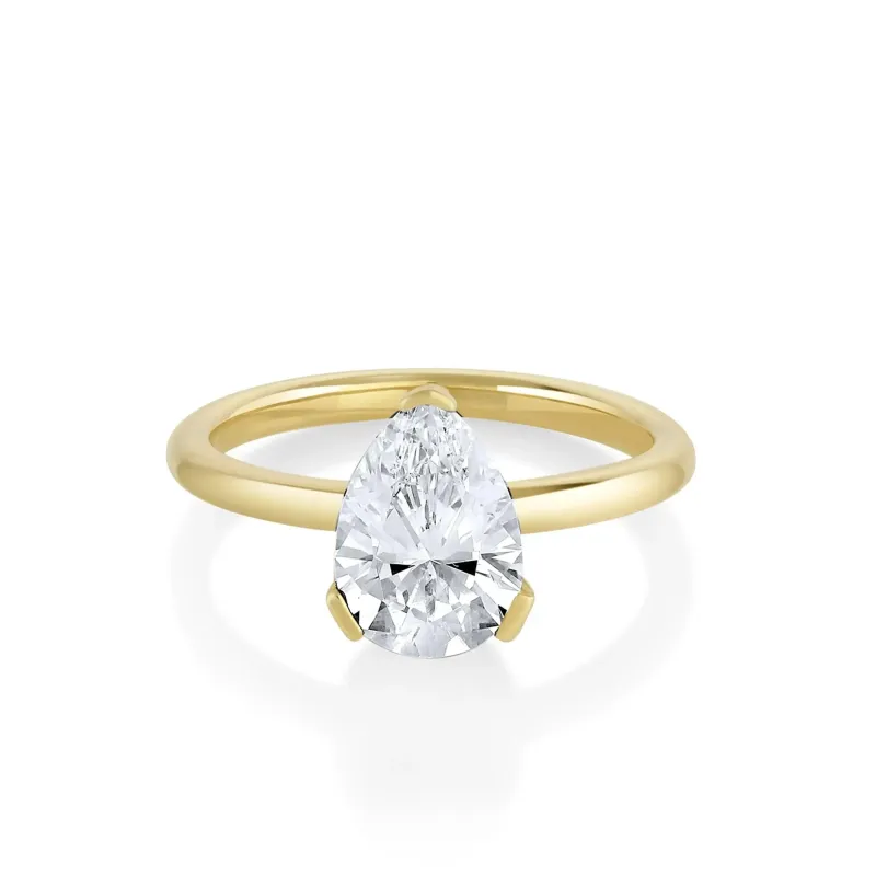 The Sloane Pear Solitaire Engagement Ring sold by Marrow Fine