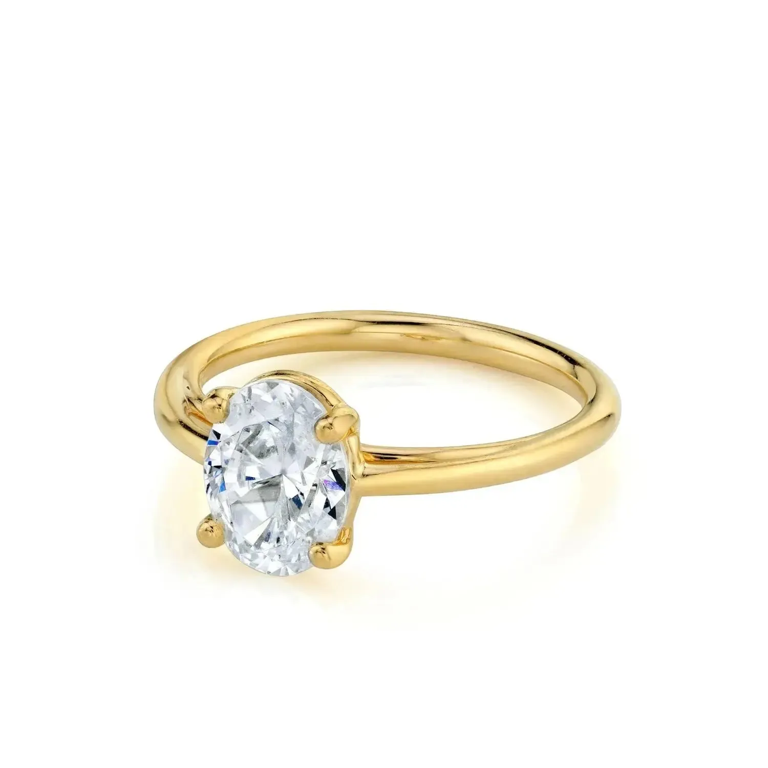 The Helene Oval Solitaire Engagement Ring sold by Marrow Fine product image thumbnail 3