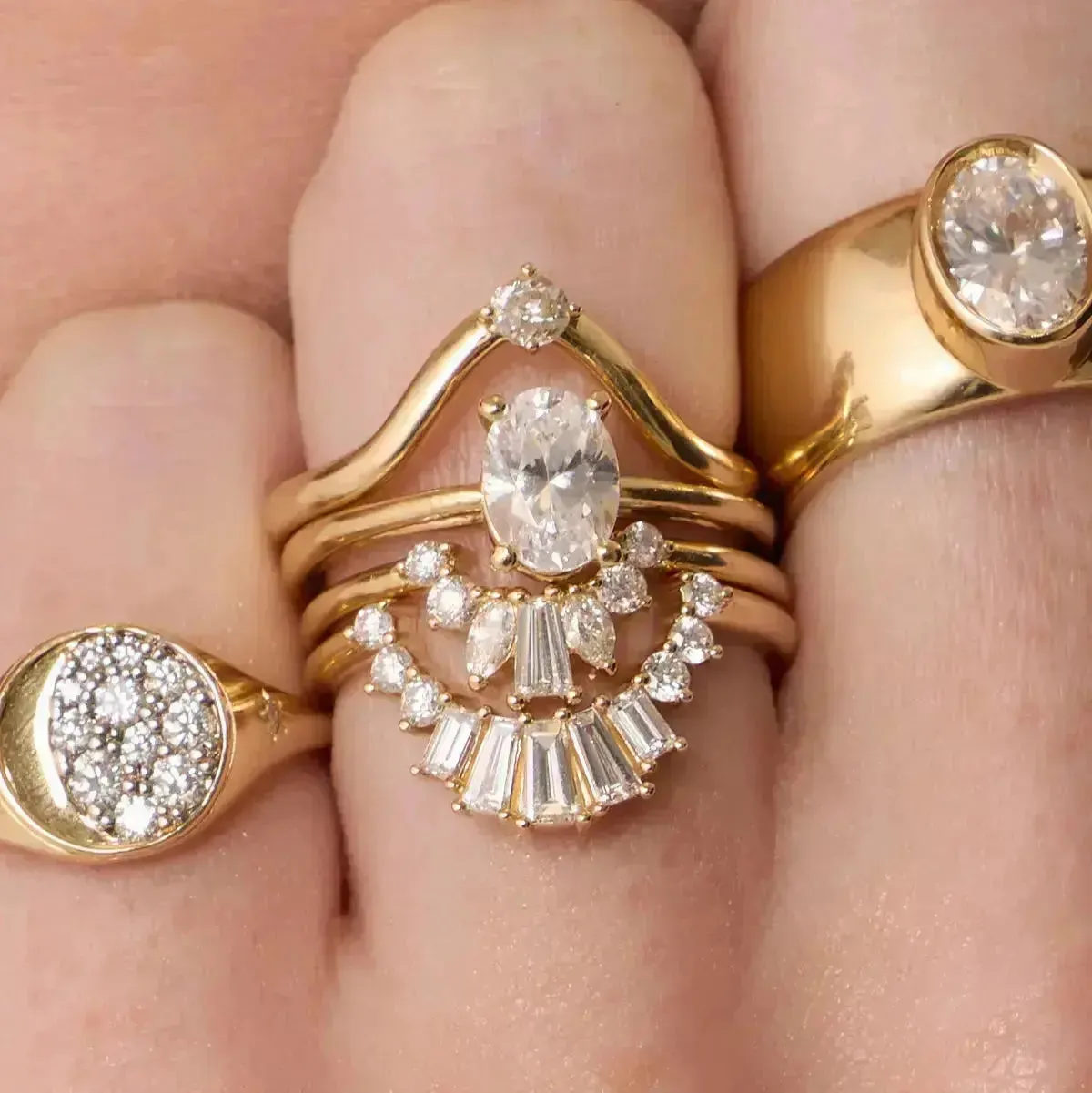 The Helene Oval Solitaire Engagement Ring sold by Marrow Fine product image thumbnail 4