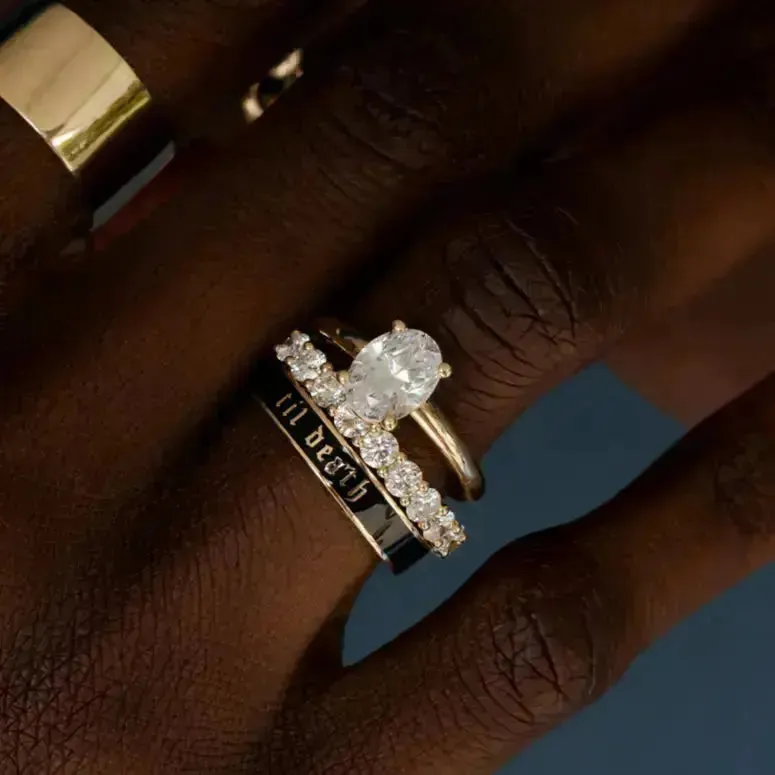 The Helene Oval Solitaire Engagement Ring sold by Marrow Fine product image thumbnail 5